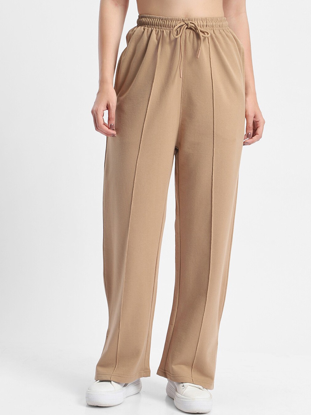 

Bewakoof Women Brown Trackpants, Beige
