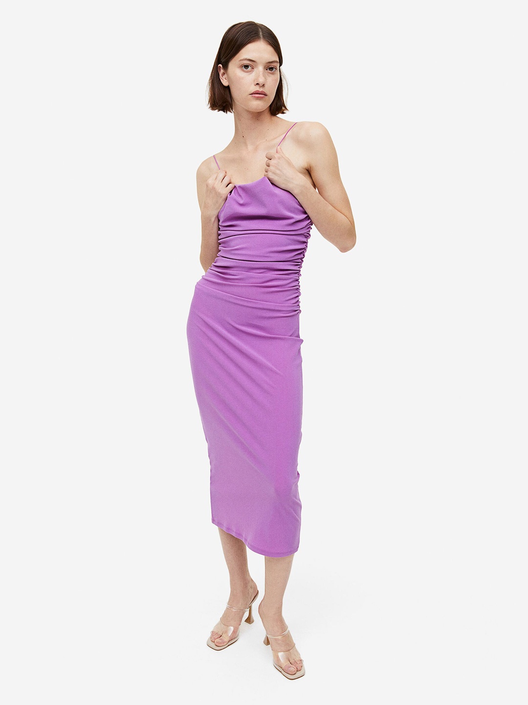 

H&M Draped Bodycon Dress, Lavender