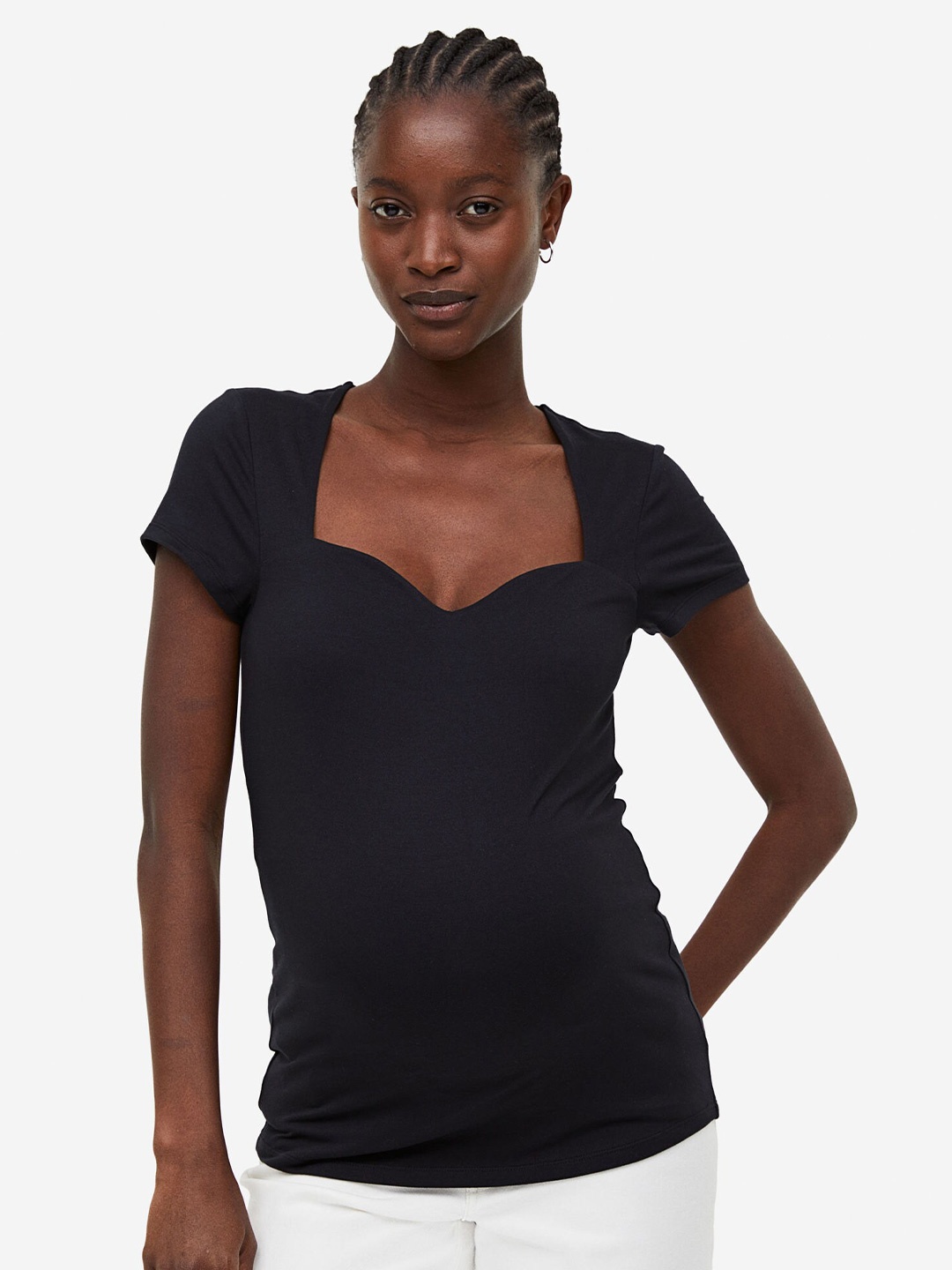 

H&M MAMA Jersey Top, Black