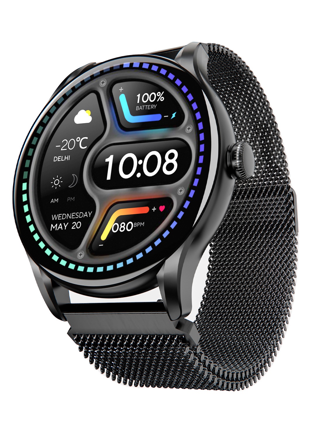 

boAt Lunar Connect Ace 1.43 AMOLED Display with BT Calling 100+ Sports Mode and IP68, Black