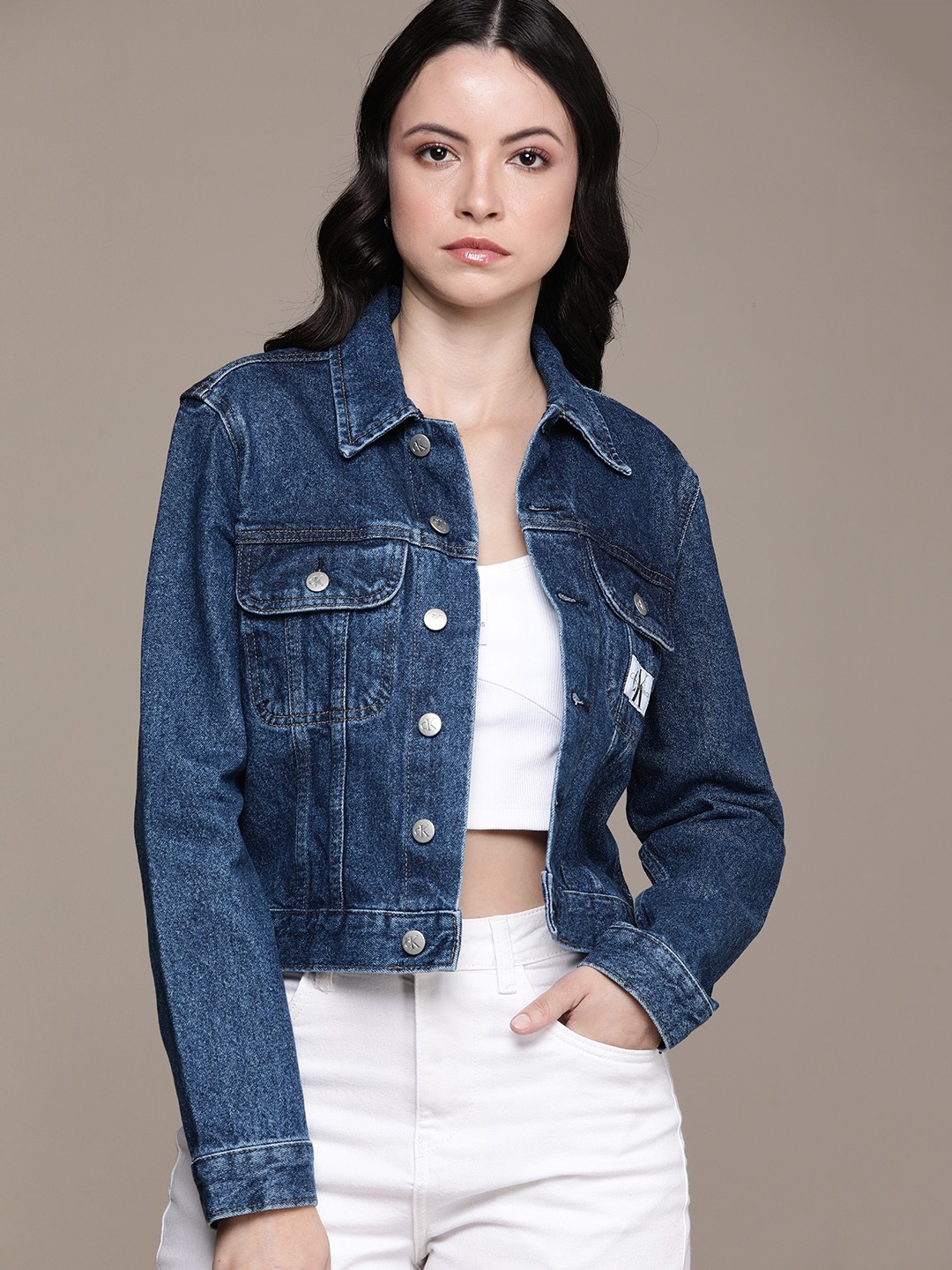 

Calvin Klein Jeans Pure Cotton Denim Jacket, Blue