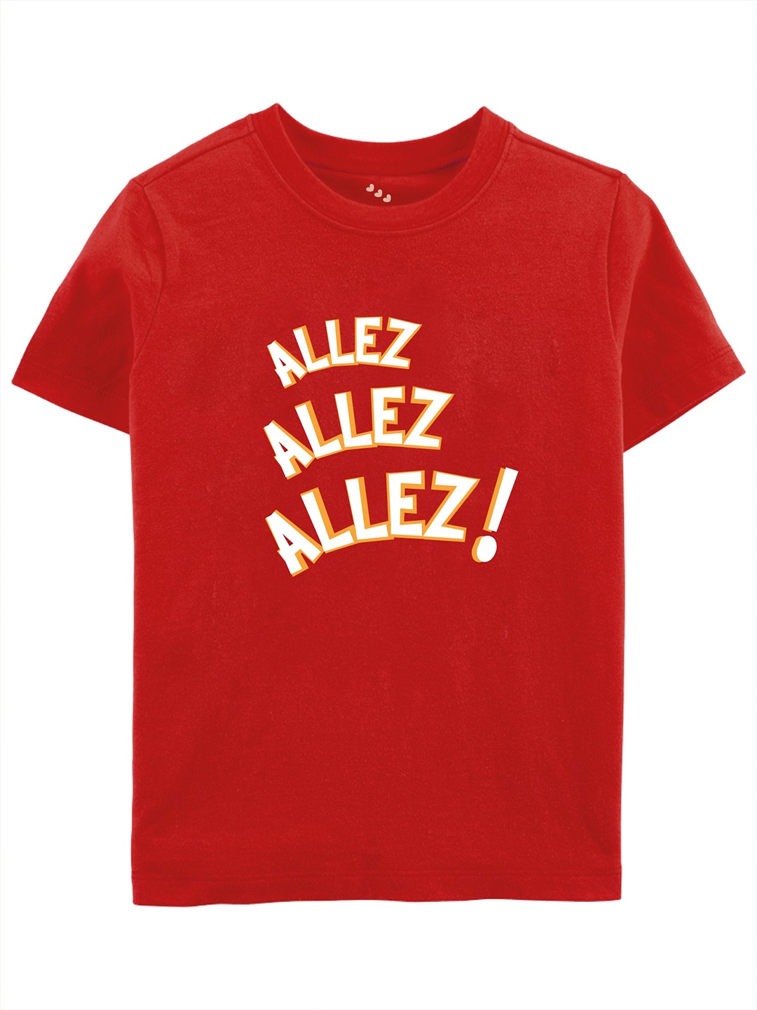 Zeezeezoo Kids Typography Printed Pure Cotton T-Shirt, Red