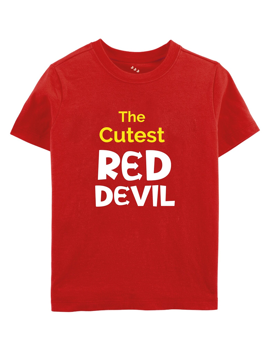 Zeezeezoo Kids Typography Printed Pure Cotton T-shirt, Red