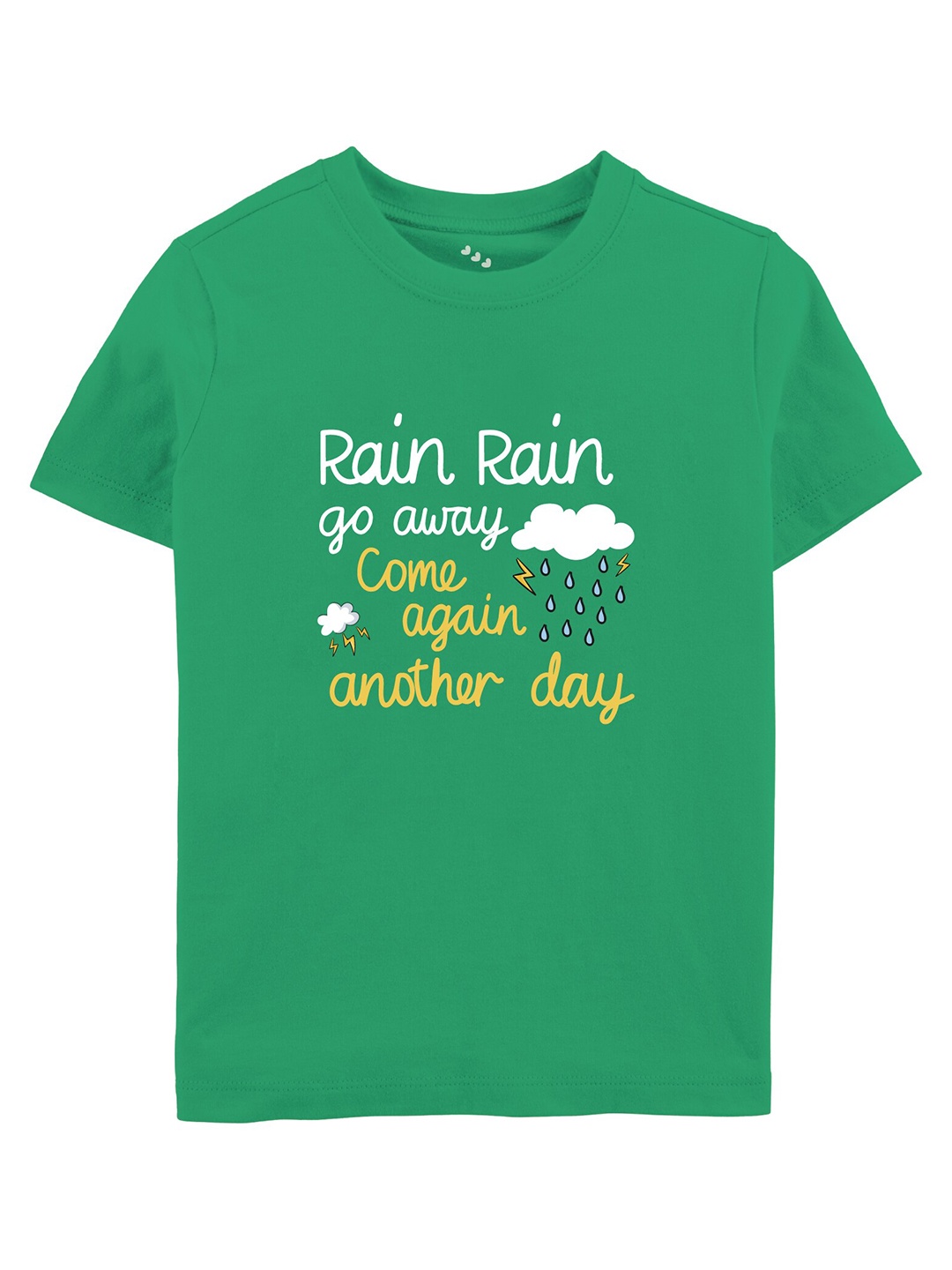 Zeezeezoo Kids Typography Printed Pure Cotton T-Shirt, Green