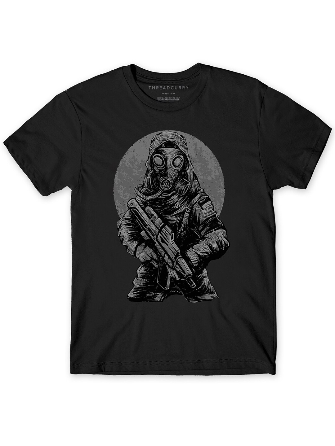 

THREADCURRY Boys Graphic Printed Cotton T-shirt, Black