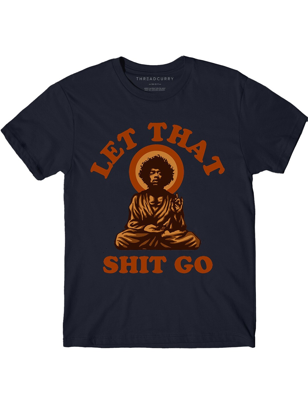 

THREADCURRY Boys Graphic Printed Knitted Cotton T-Shirt, Navy blue