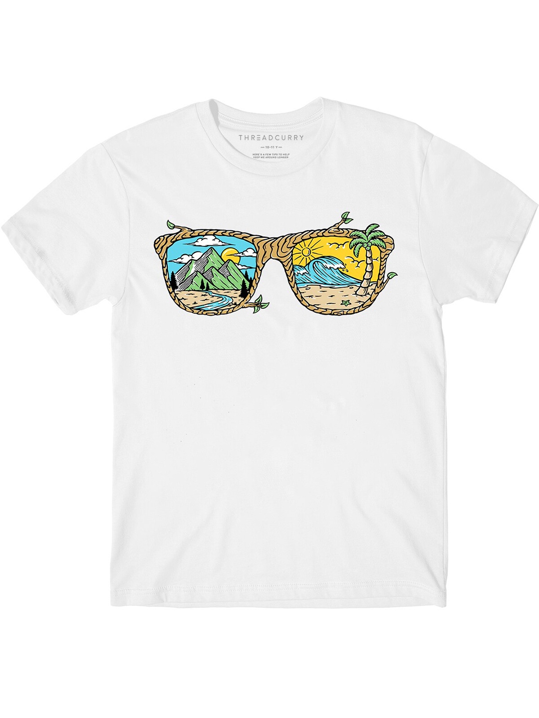 

THREADCURRY Boys Graphic Printed Cotton T-shirt, White