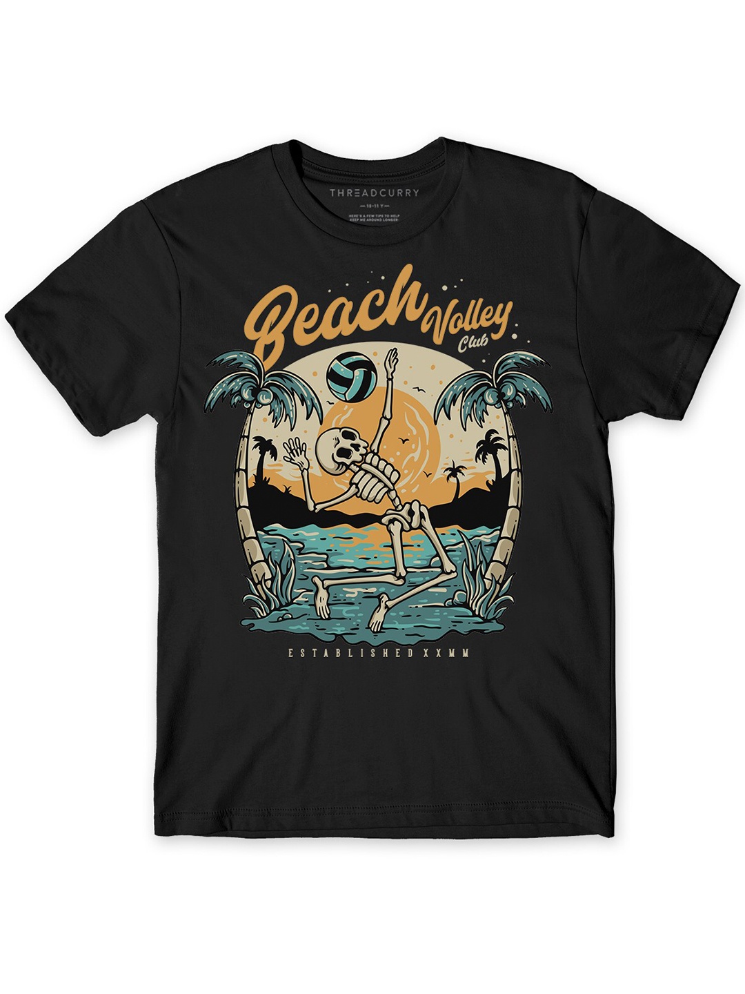 

THREADCURRY Boys Graphic Printed Cotton T-shirt, Black