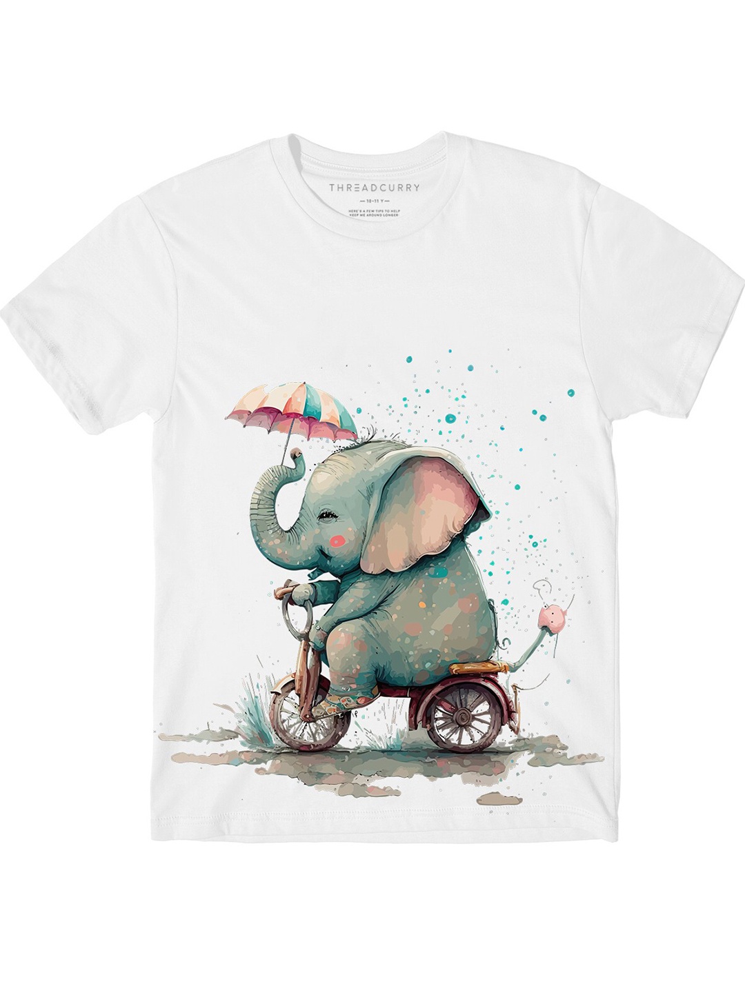

THREADCURRY Boys Graphic Printed Cotton T-shirt, White