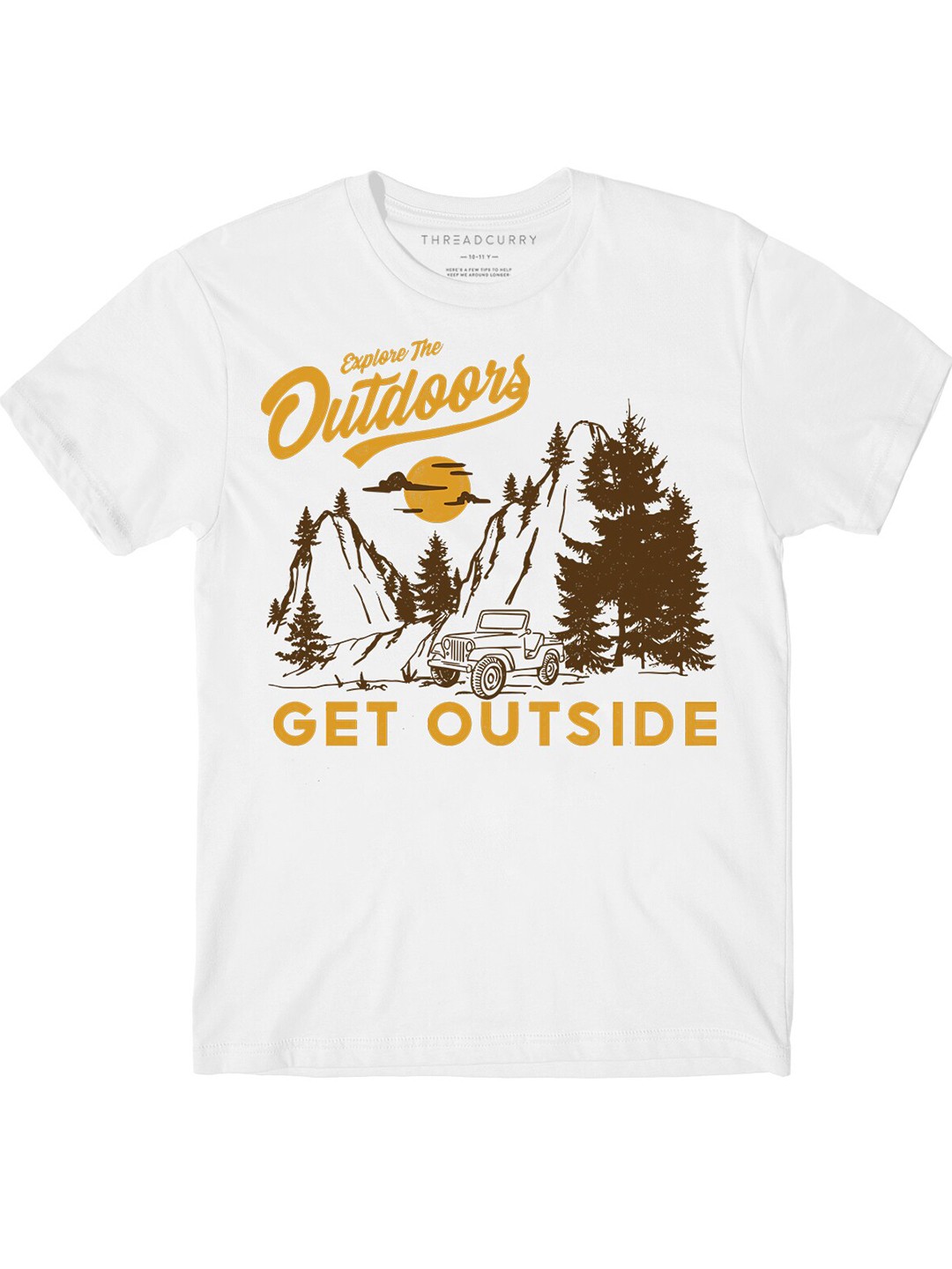 

THREADCURRY Boys Graphic Printed Cotton T-shirt, White