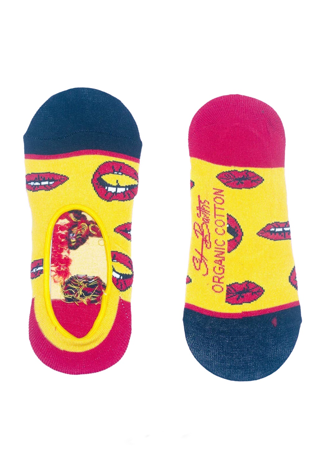 

SWHF Unisex Printed Cotton Shoe Liners, Yellow