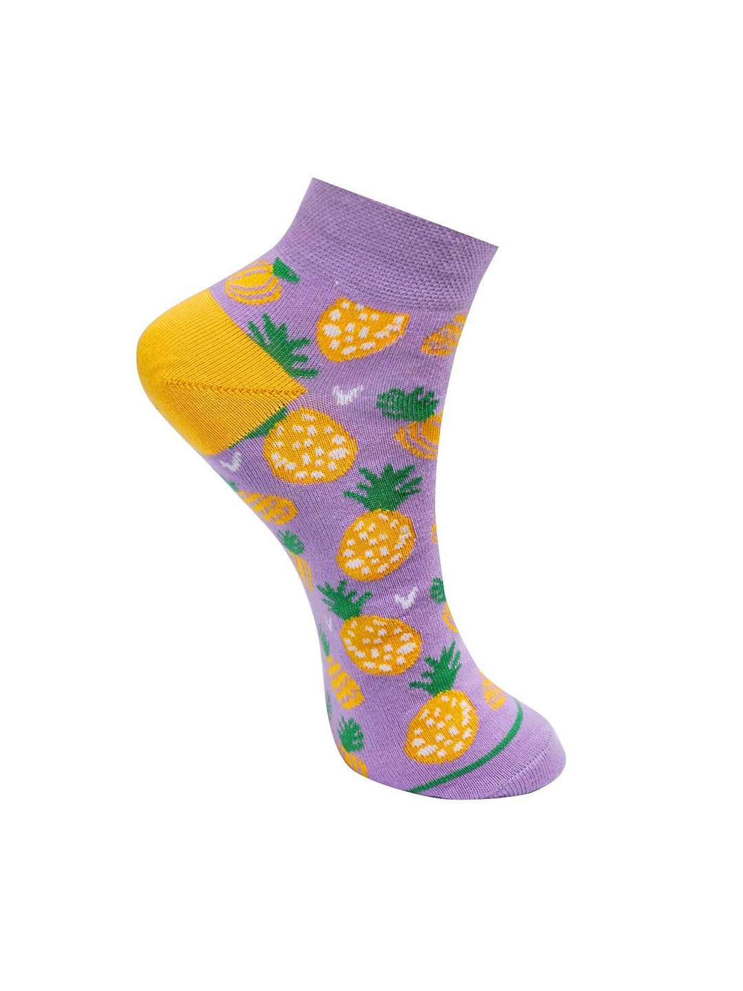 

SWHF Printed Organic Cotton Ankle Length Socks, Lavender