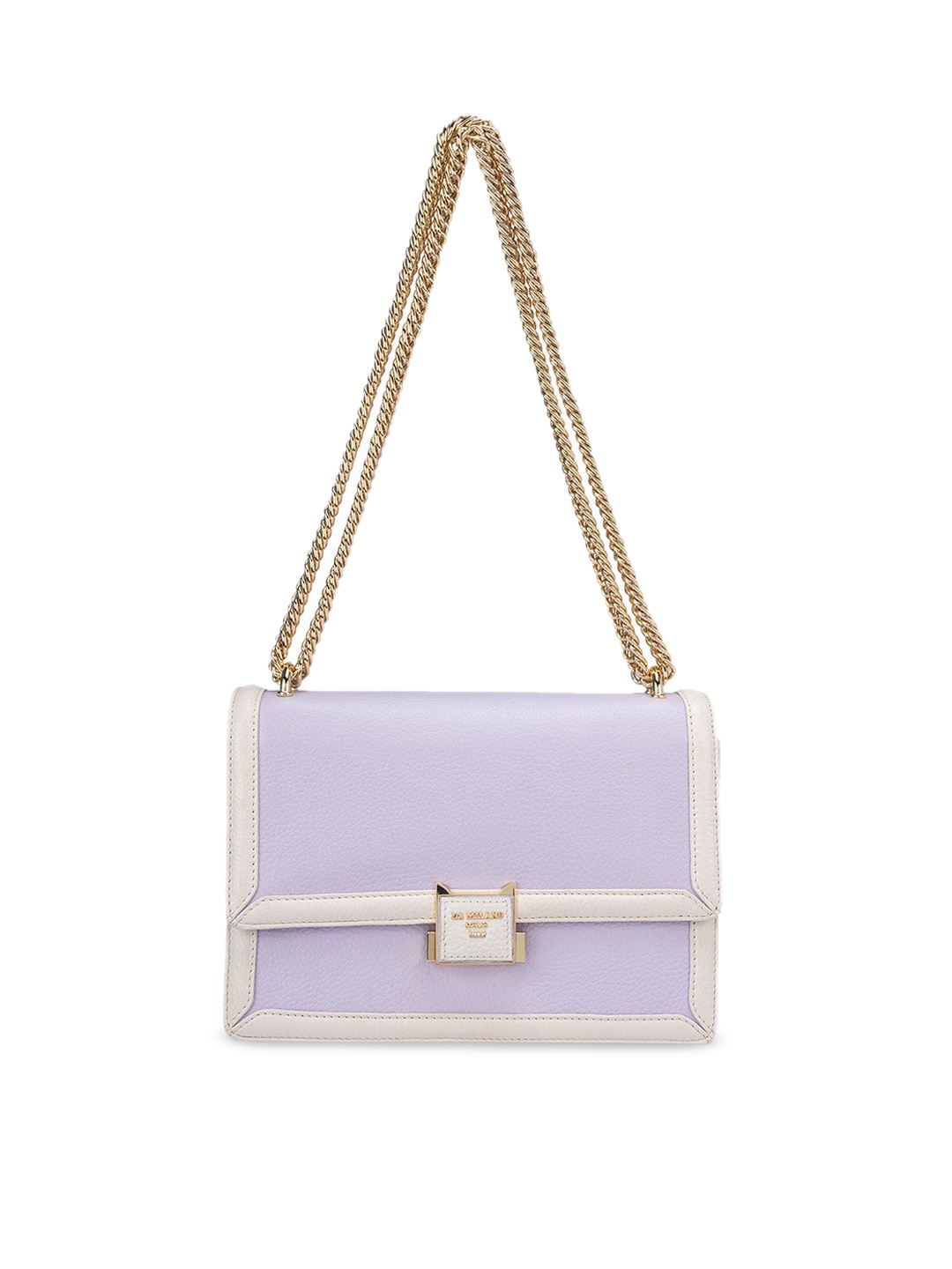 

Da Milano Textured Leather Structured Sling Bag, White