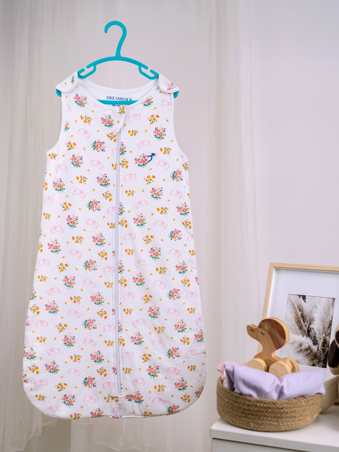 

haus & kinder Infants Printed Breathable Pure Cotton Baby Sleeping Bag, White