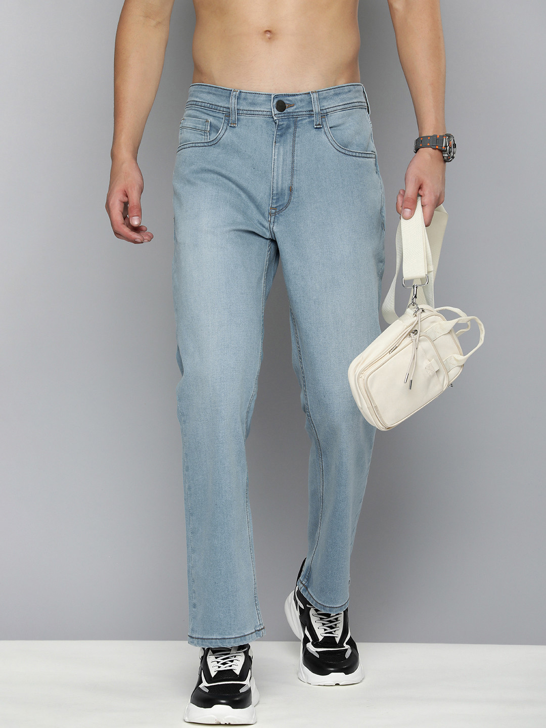 

Harvard Men Mid-Rise Bootcut Jeans, Blue