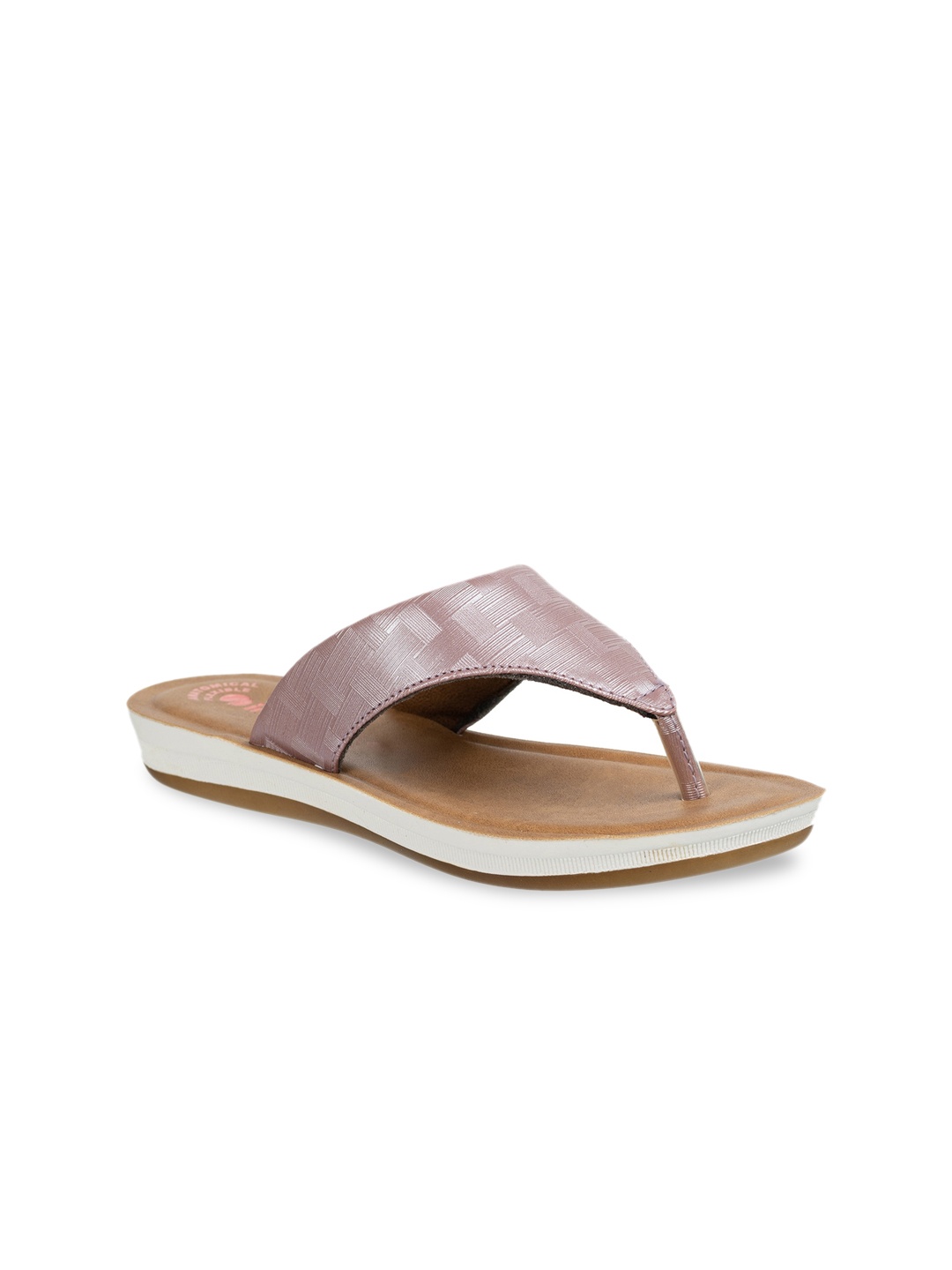 

Inblu Textured Open Toe Flats, Pink