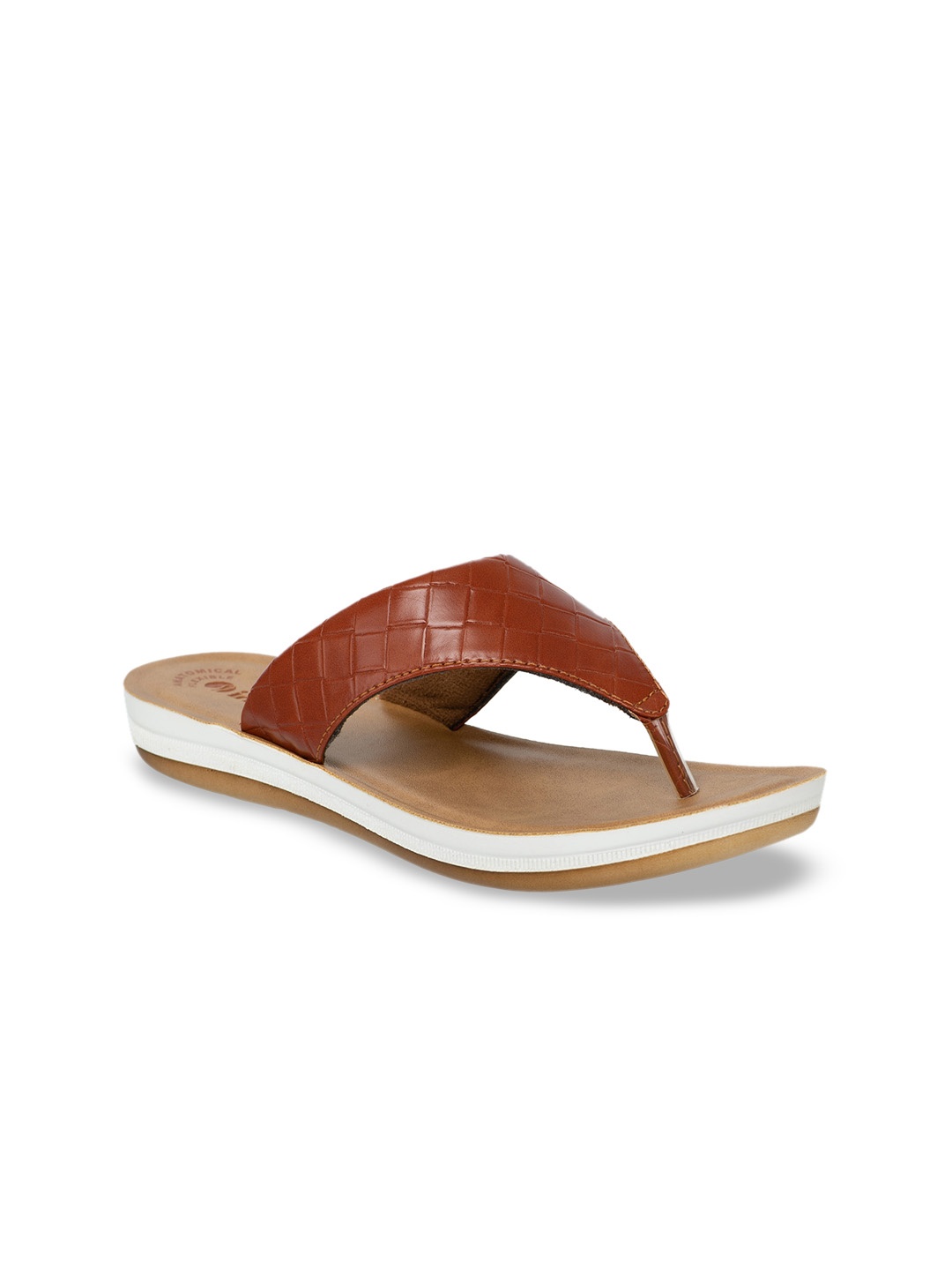 

Inblu Textured Open Toe Flats, Tan