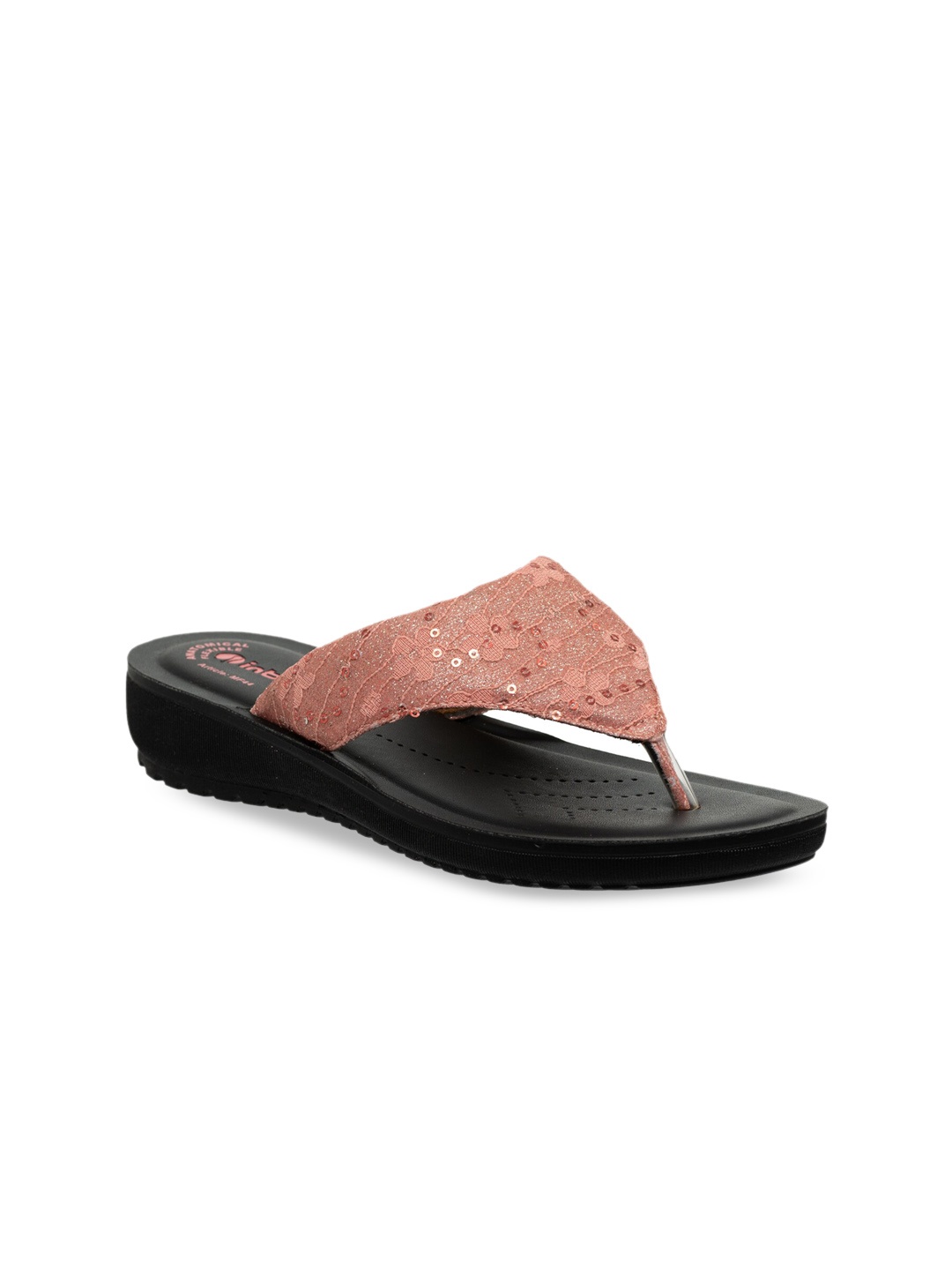 

Inblu Embellished Open Toe Flats, Pink
