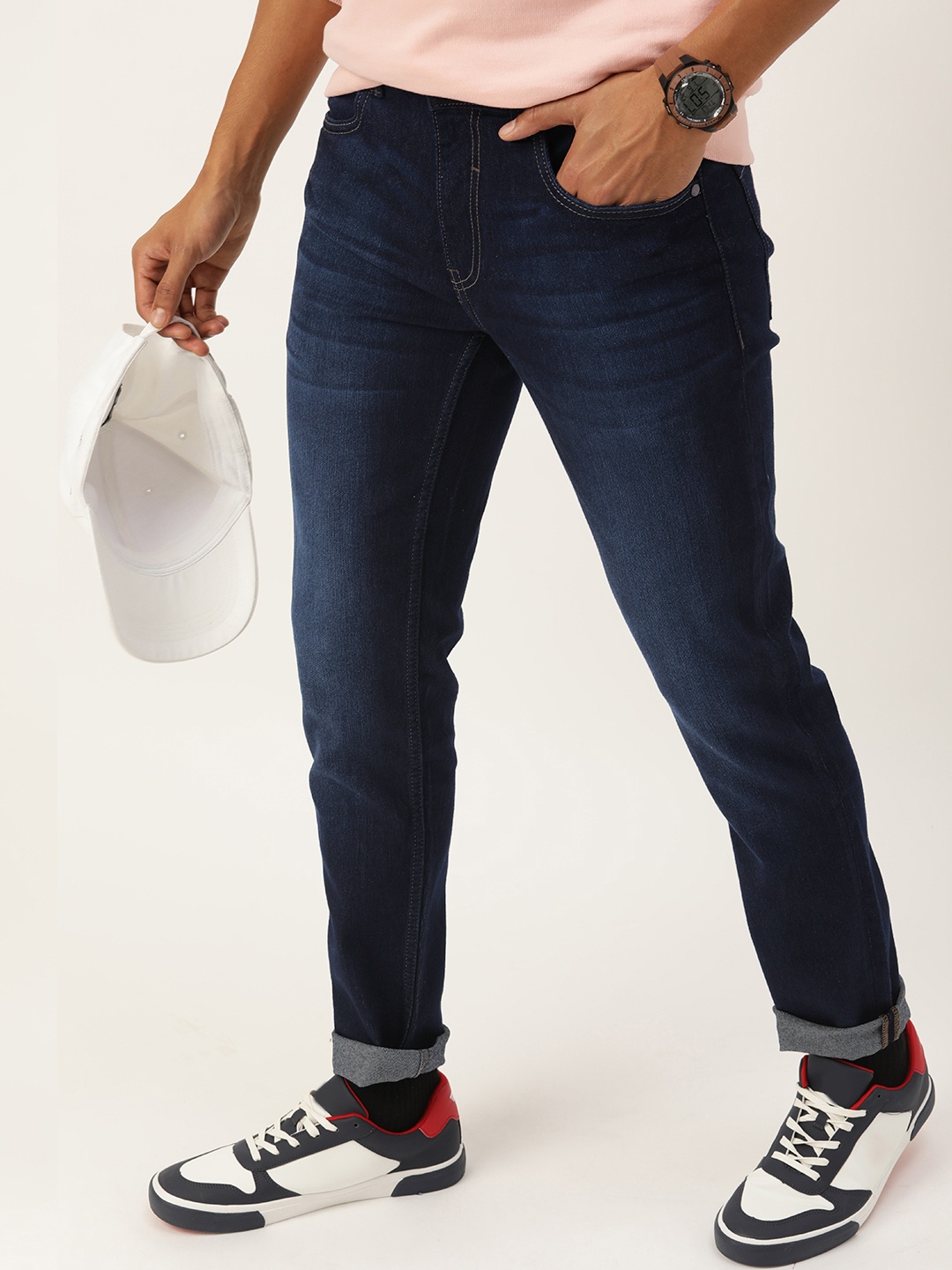 

Kook N Keech Men Mid-Rise Tapered Fit Jeans, Blue