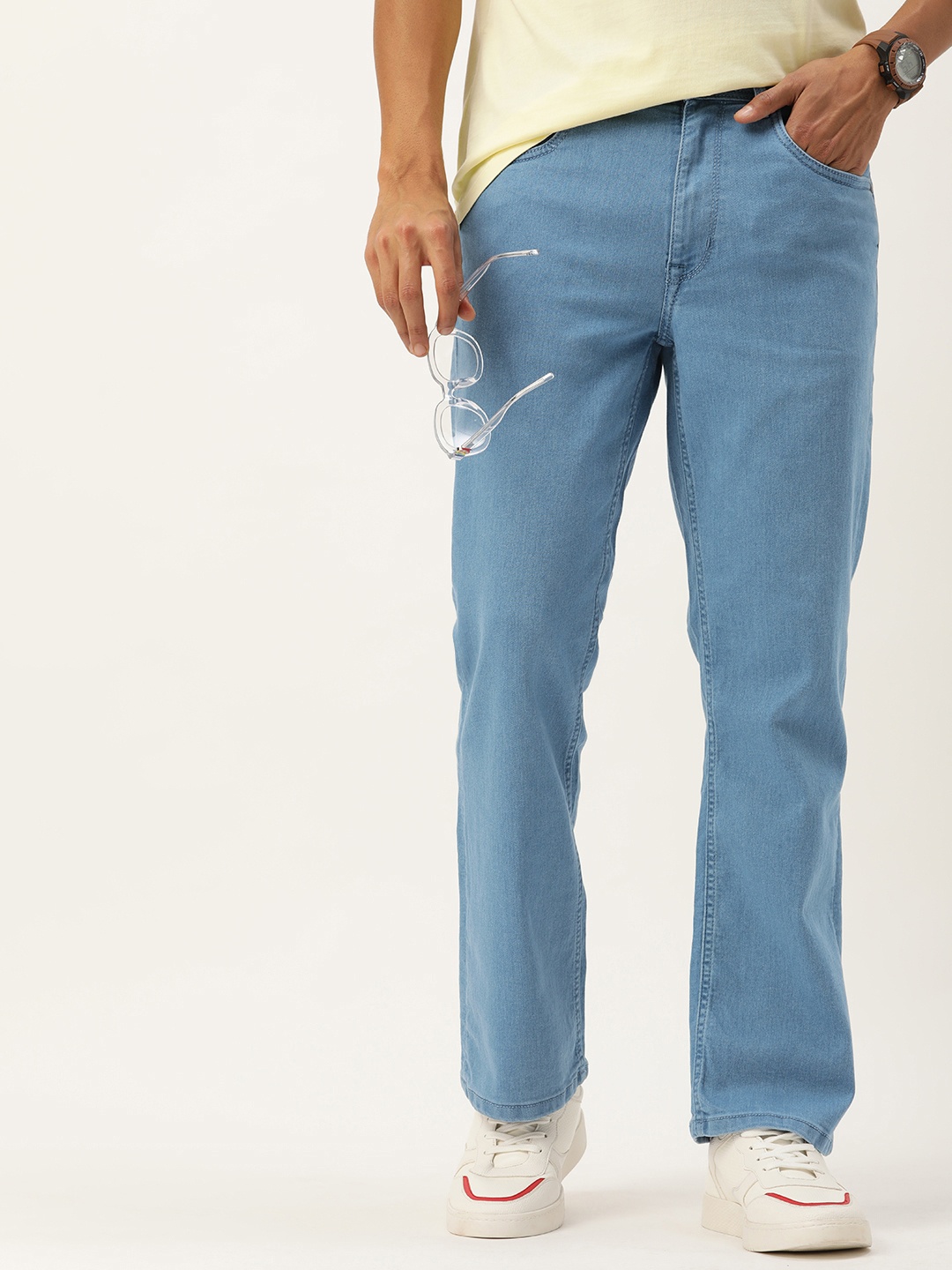 

Kook N Keech Men Mid-Rise Bootcut Jeans, Blue