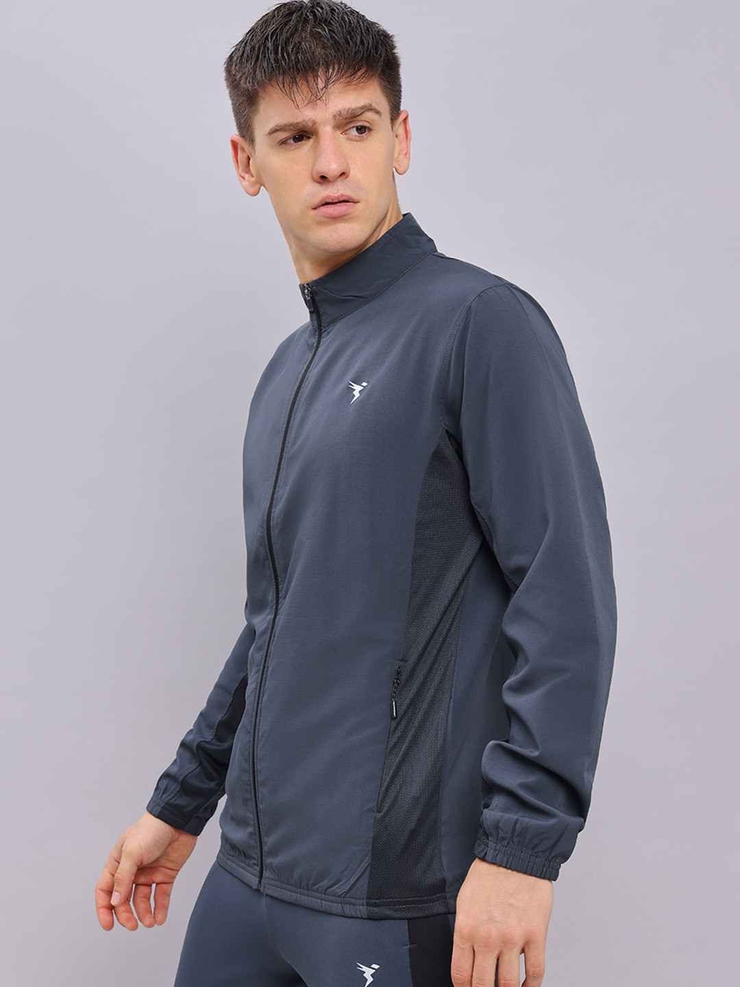 

Technosport Lightweight Antimicrobial Training or Gym Sporty Jacket, Charcoal