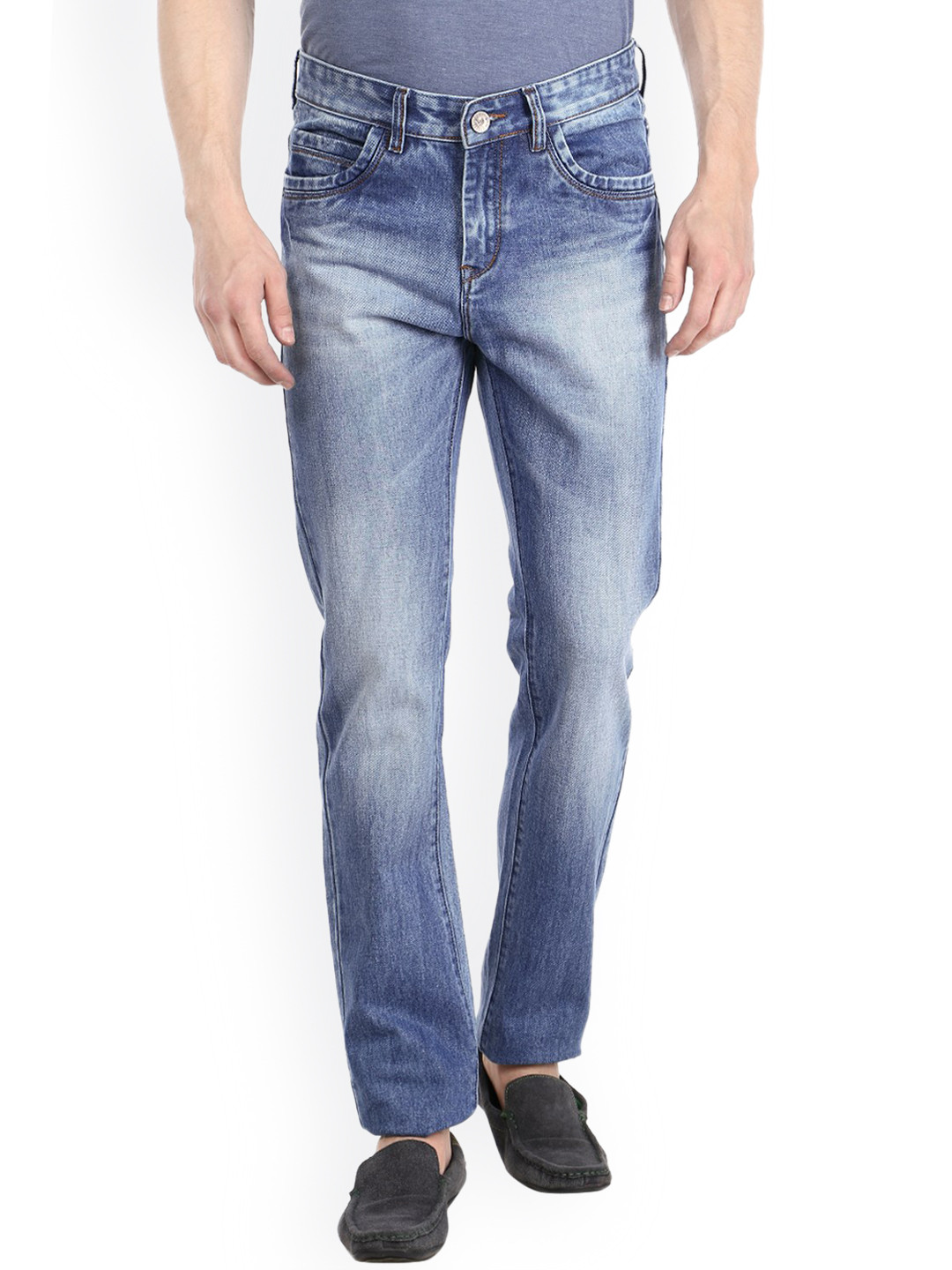 

FEVER Men Blue Regular Fit Mid-Rise Clean Look Jeans