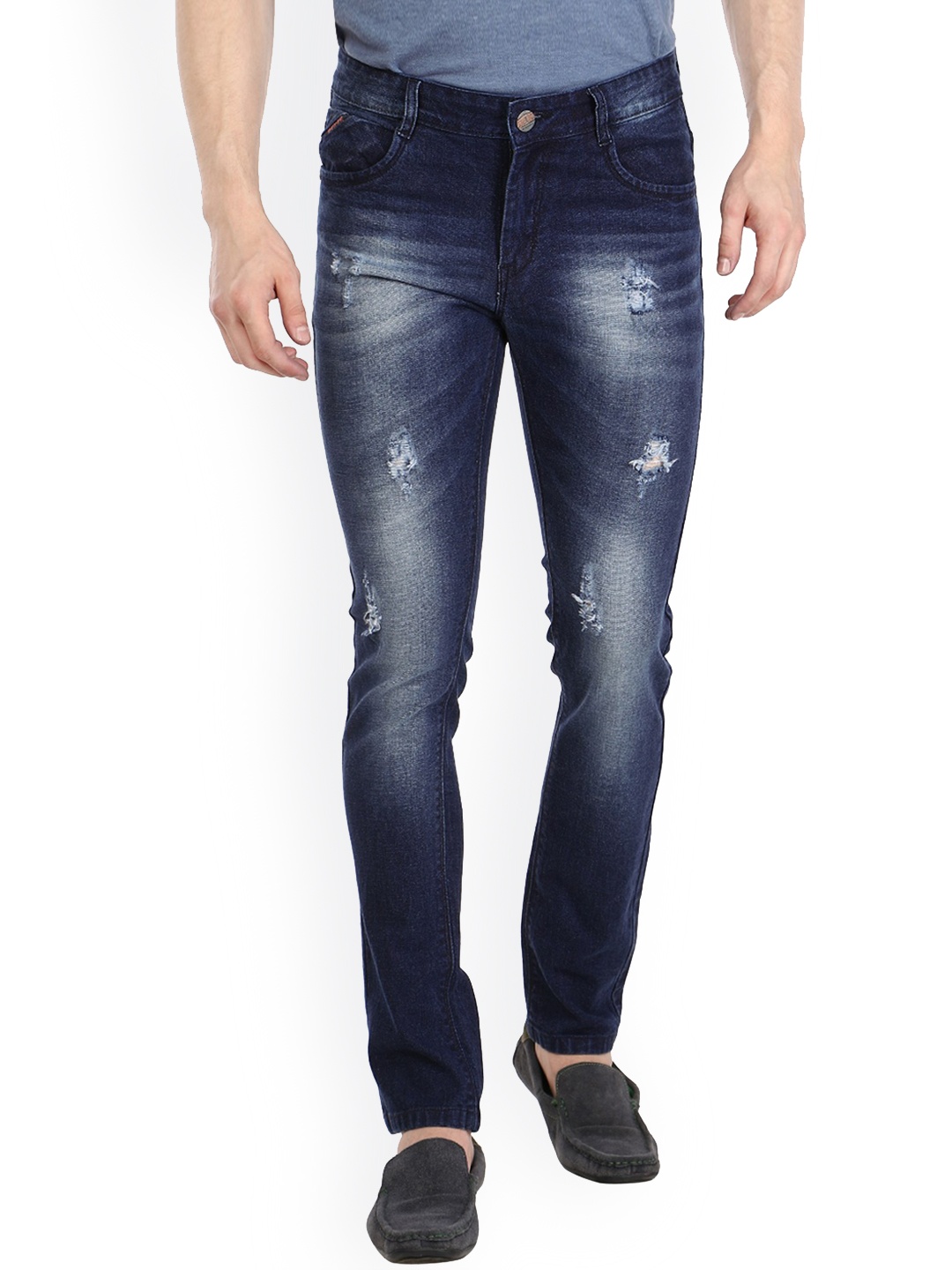 

Fever Men Blue Slim Fit Mid-Rise Mildly Distressed Jeans