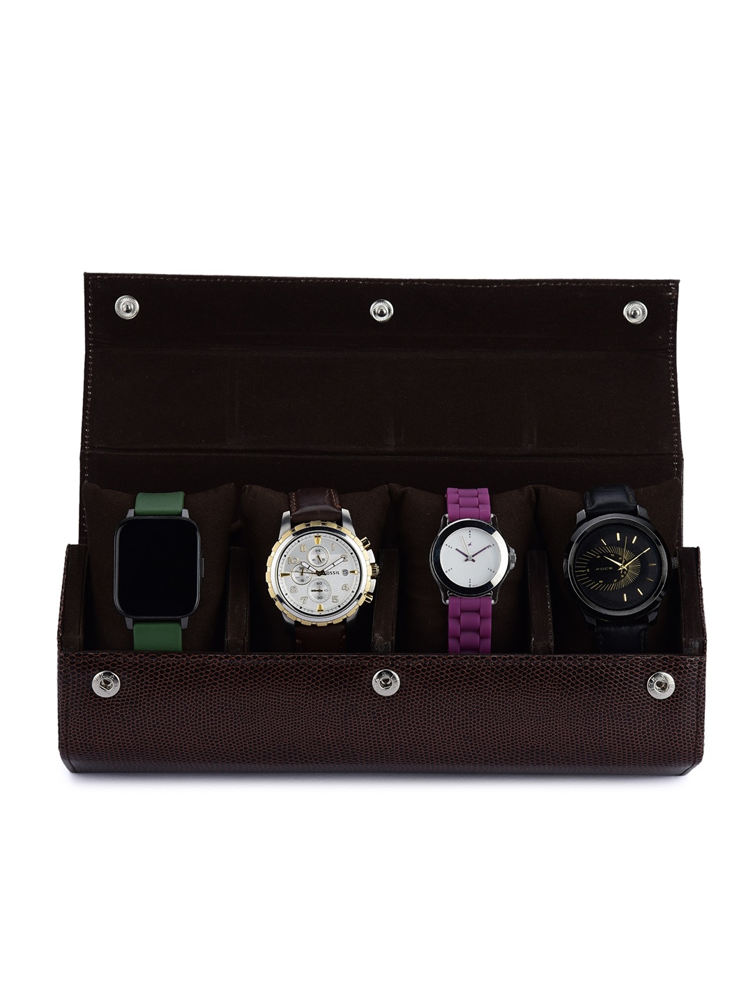 

essart 4 Slots Watch Organiser Box, Brown