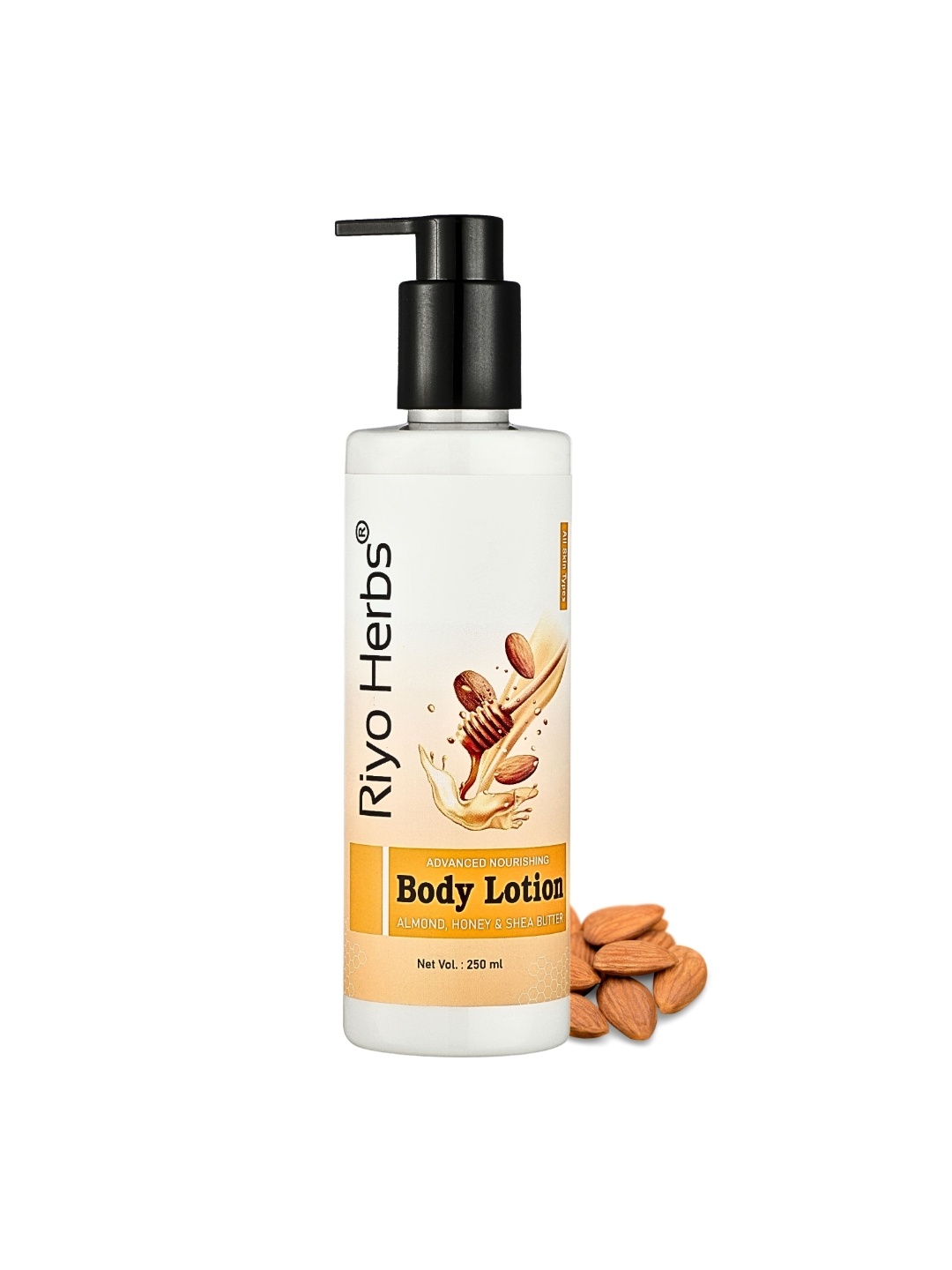 

Riyo Herbs Advanced Nourishing Body Lotion with Almond & Honey - 250 ml, White