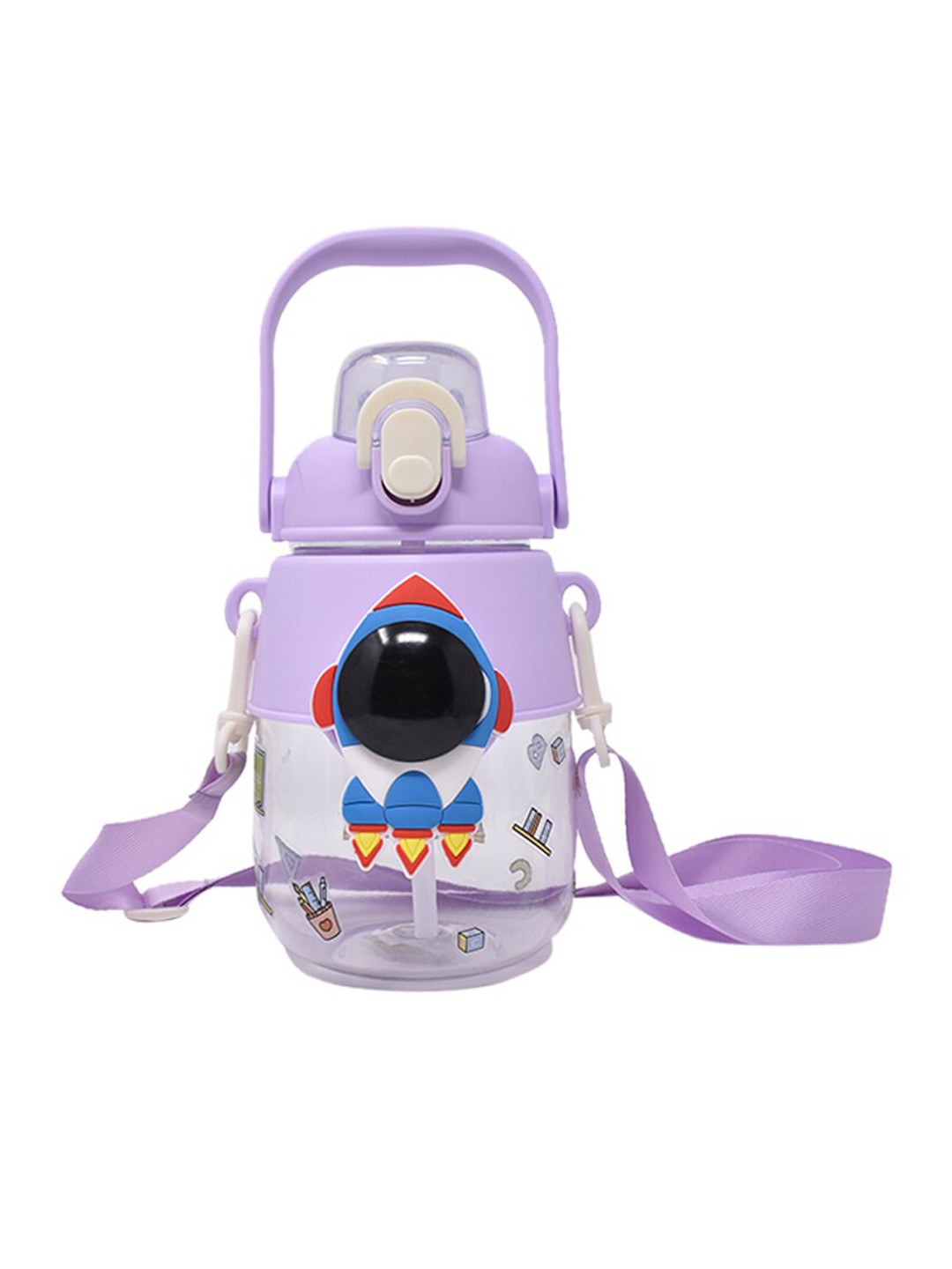 

K&U Kids Lavender & White Baysball Sipper Water Bottle - 500 ml