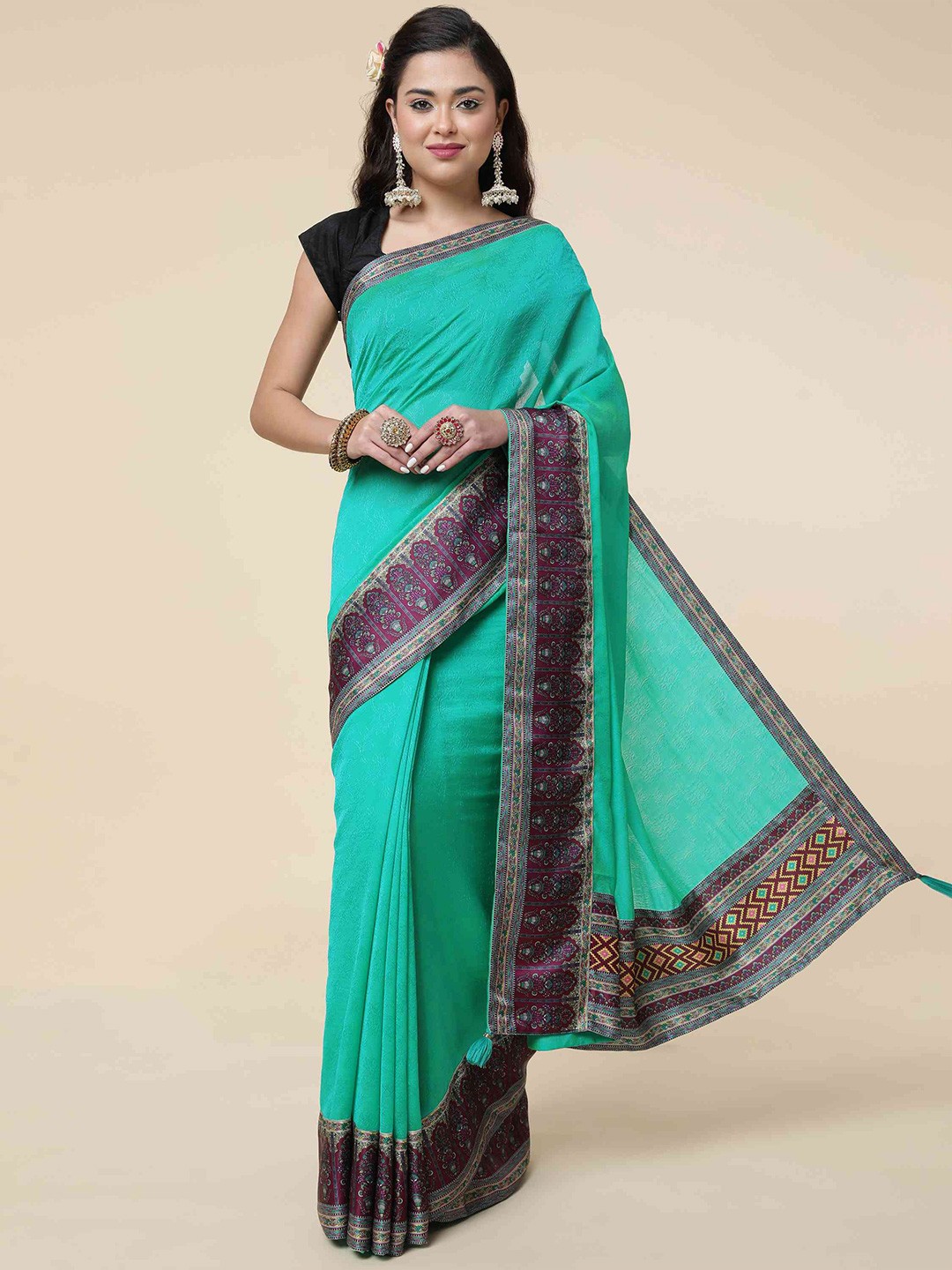 

elora Woven Design Bhagalpuri Saree, Blue