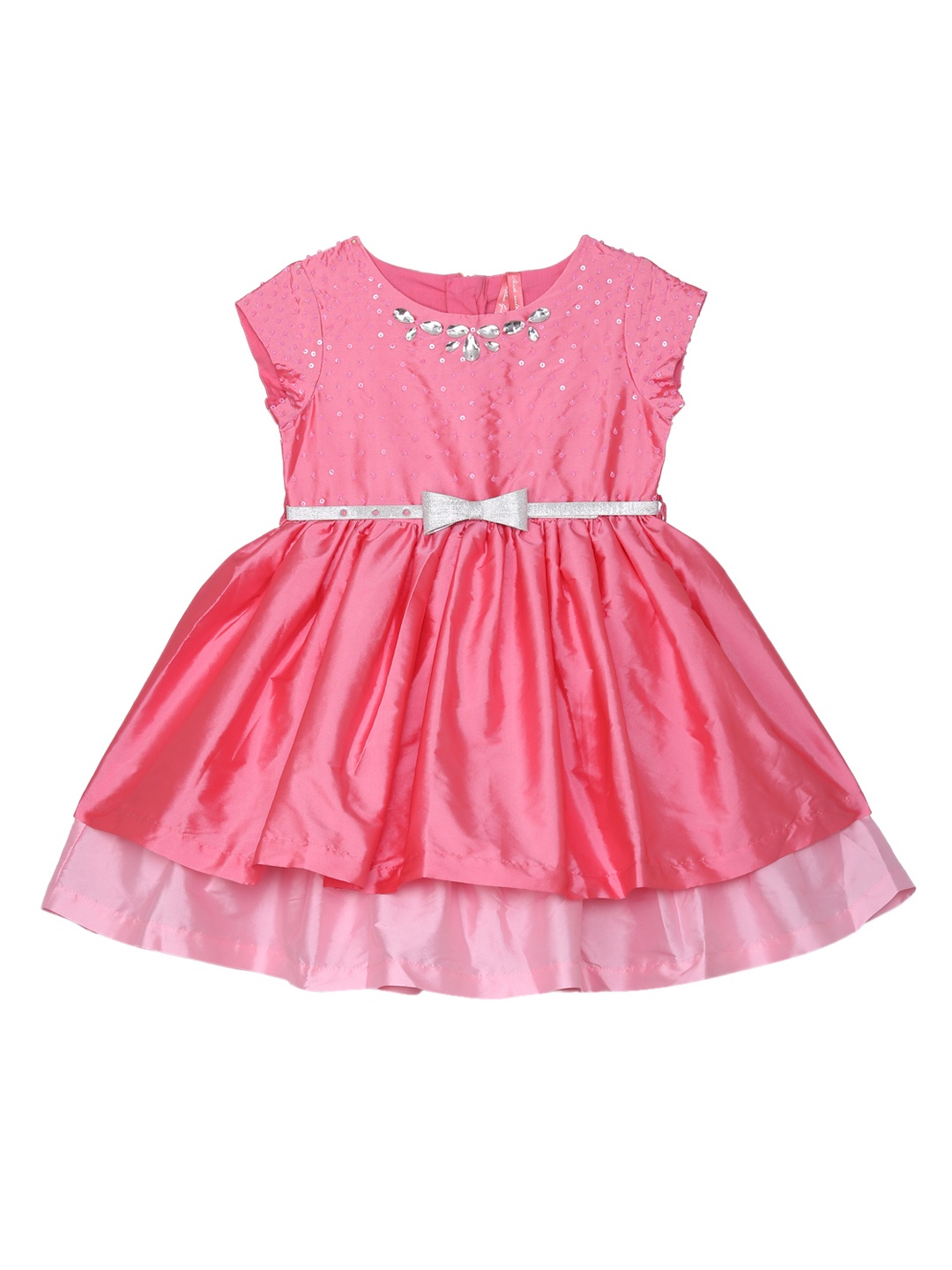 

Blue Giraffe Girls Pink Sequinned Fit and Flare Dress