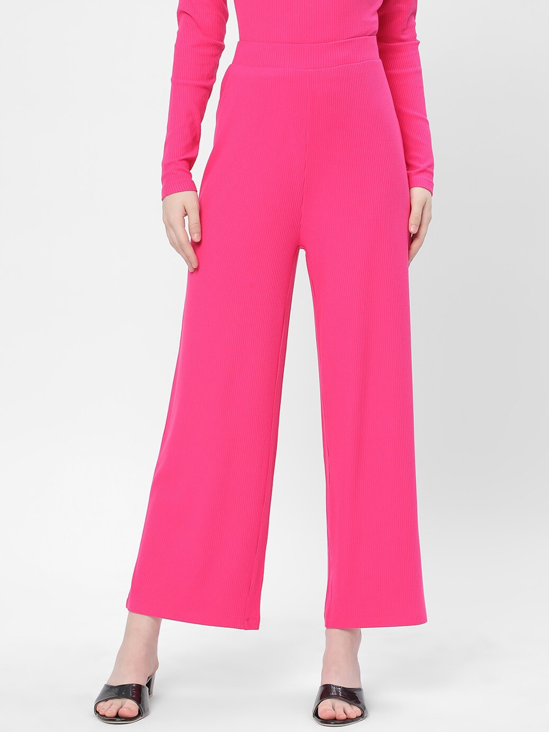 

R&B Women Mid-Rise Parallel Trousers, Pink