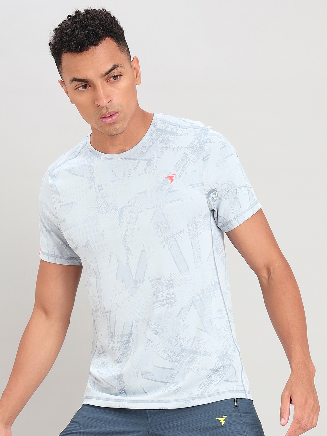 

Technosport Abstract Printed Regular Fit Antimicrobial T-shirt, Turquoise blue