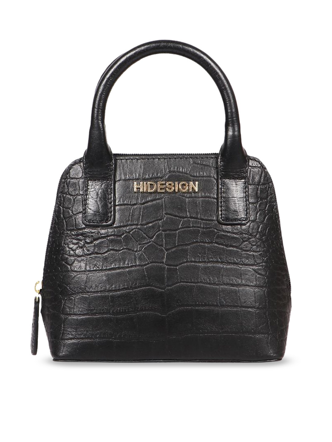 

Hidesign Textured Leather Structured Handheld Bag, Black