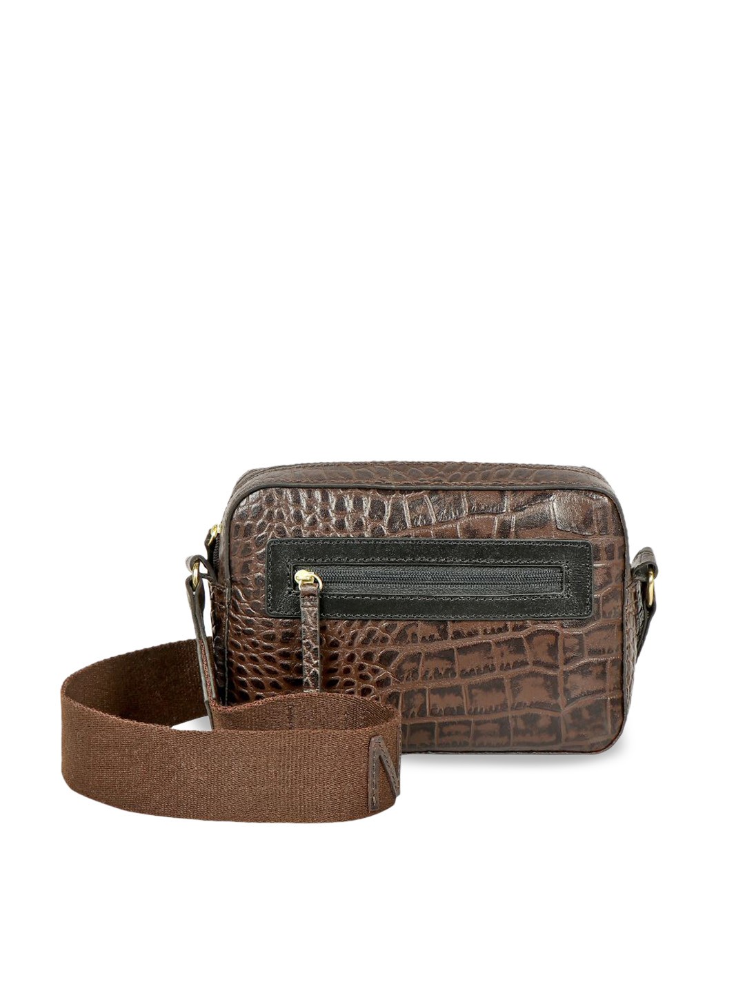 

Hidesign Textured Leather Structured Sling Bag, Tan