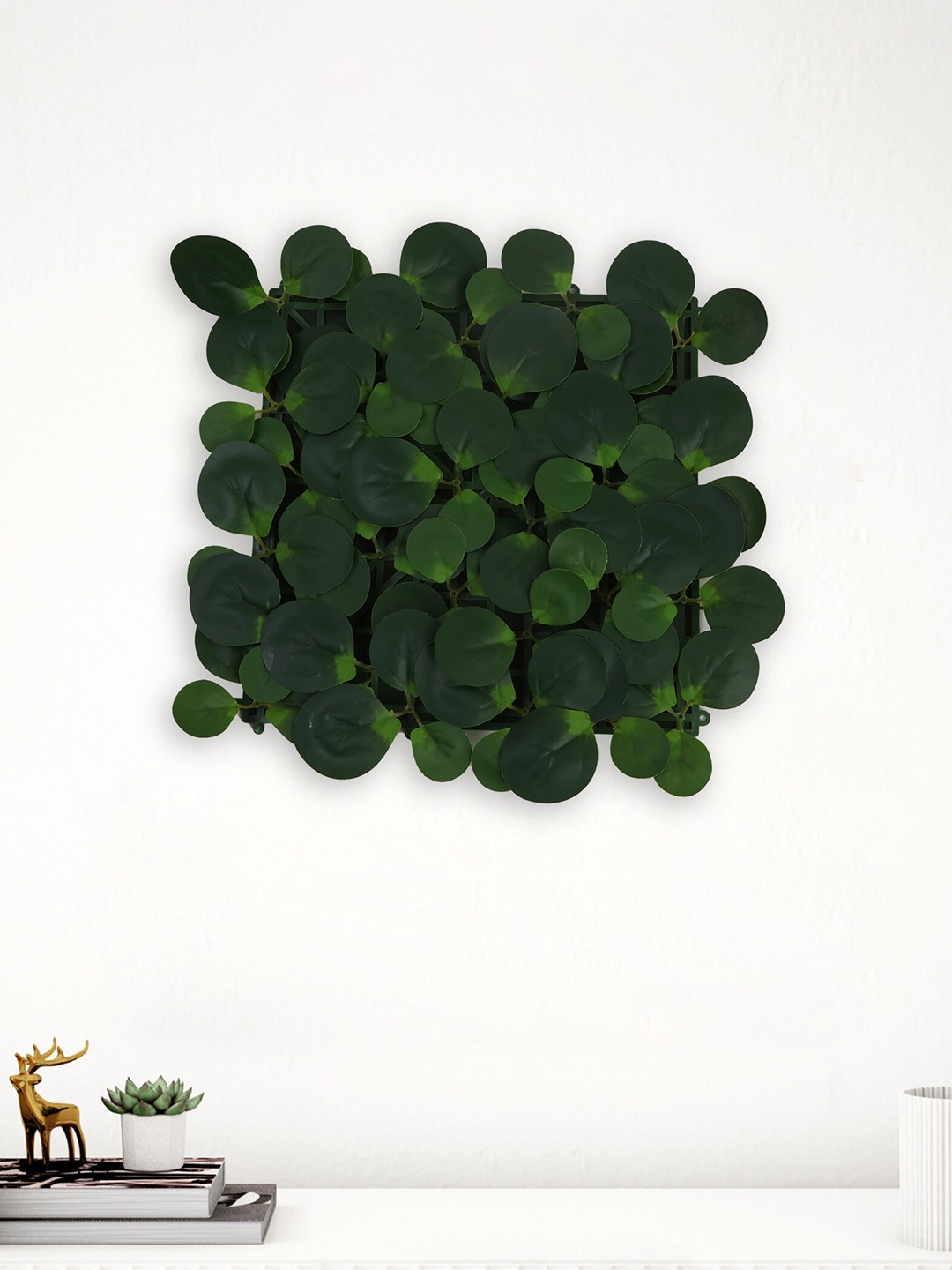 

Home Centre Green Artificial Gloria Leaf Wall Mat