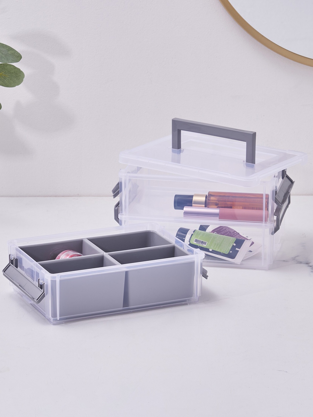 

Home Centre Transparent 3-Tier Stackable Storage Boxes