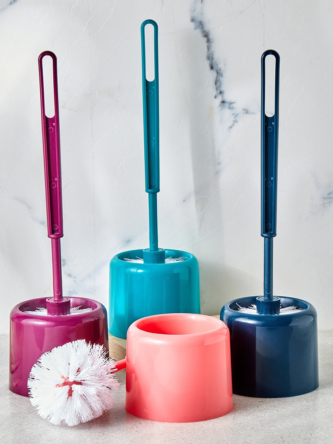 

Home Centre Purple Toilet Brush With Holder
