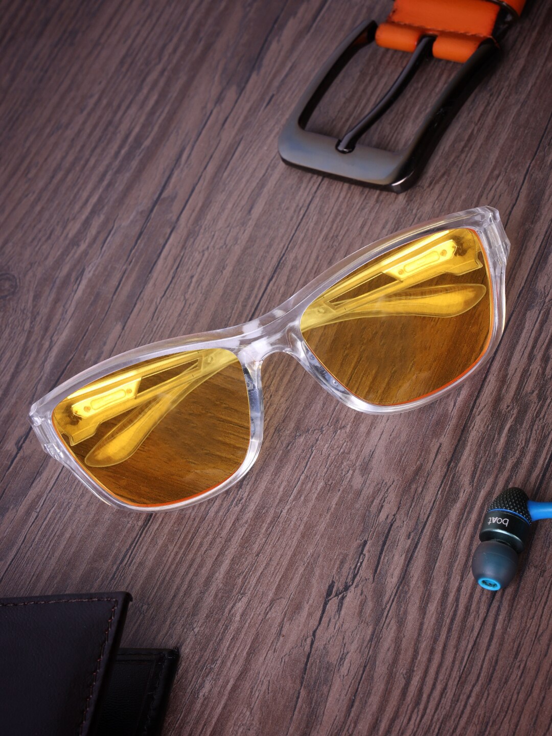 

Kastner Unisex Sports Sunglasses with Polarised and UV Protected Lens, Yellow