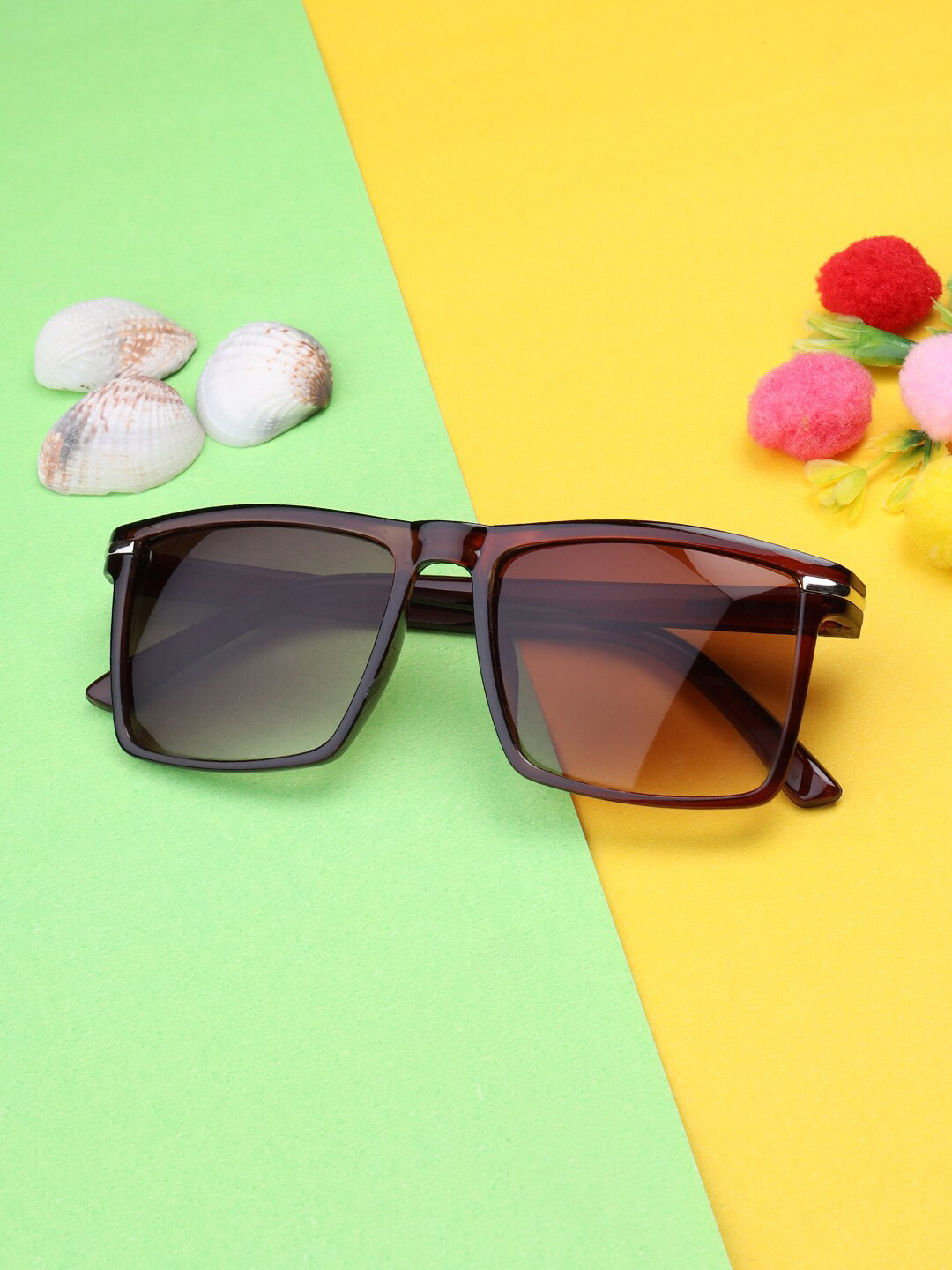 

Kastner Unisex Square Sunglasses With Polarised and UV Protected Lens SQRSILLINE_BRN, Brown