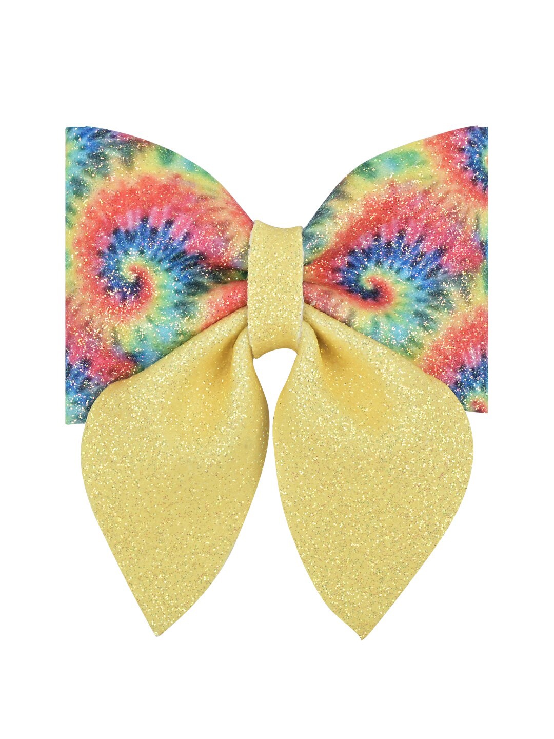 

Aye Candy Girls Tie Dye Printed Sailor Bow Alligator Hair Clip, Yellow