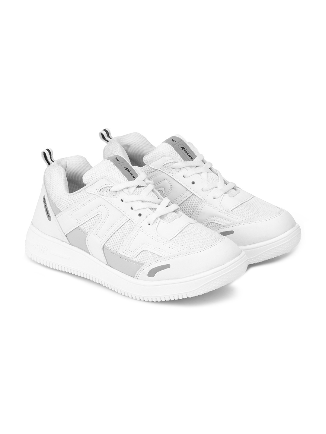 

KRAASA Men Textured Comfort Insole Mesh Basics Sneakers, White