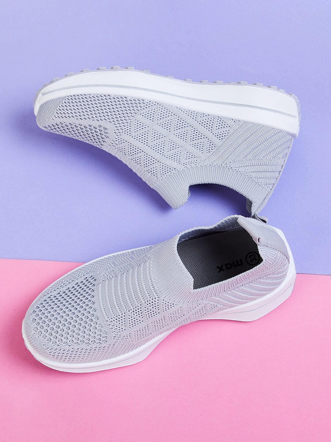 

max Boys Slip On Walking Shoes, Grey