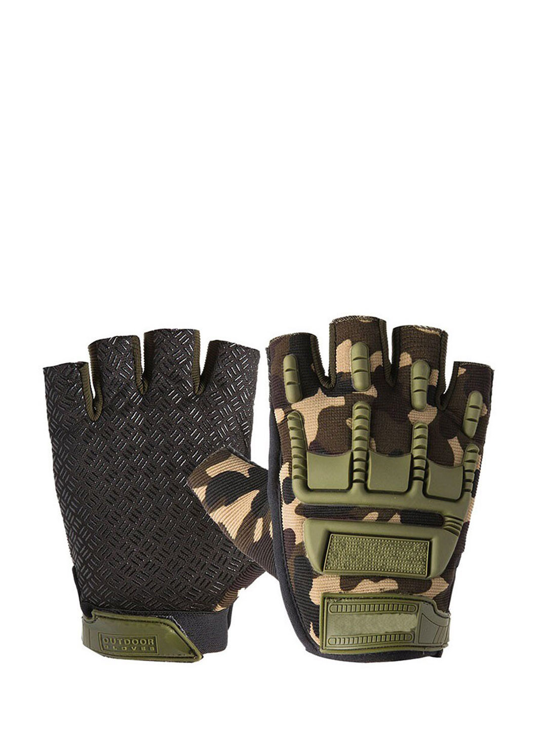 

Alexvyan Men Printed Gym & Fitness Odor-Free Breathable Anti-Skid Snuggly-Fit Gloves, Green