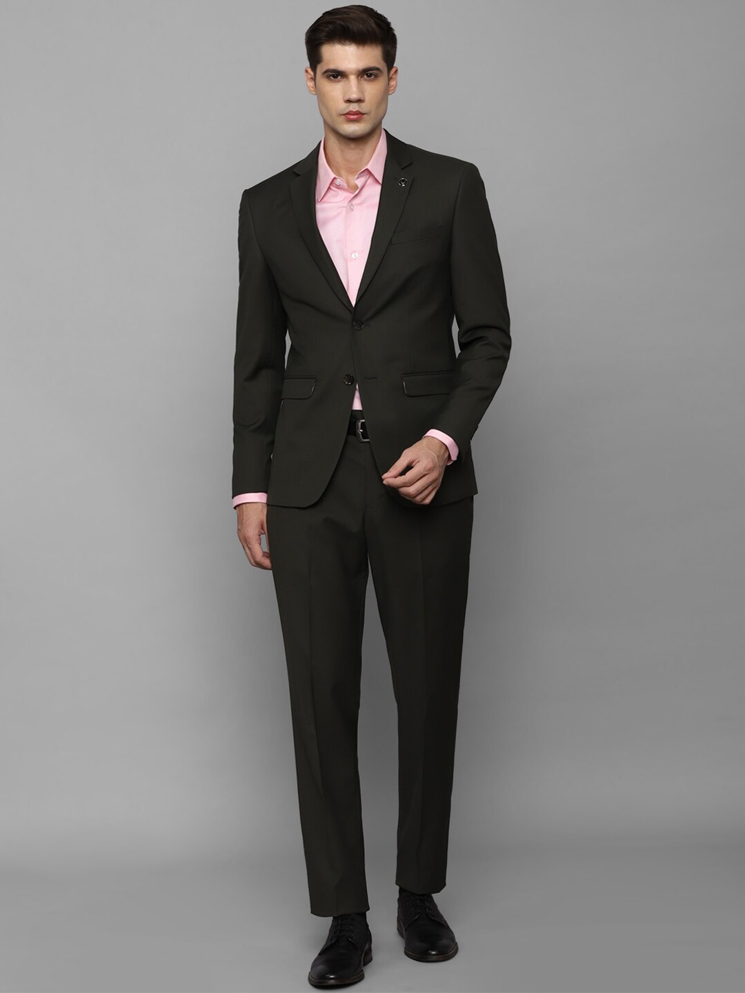 

Allen Solly Single-Breasted Slim Fit Two Piece Suit, Black