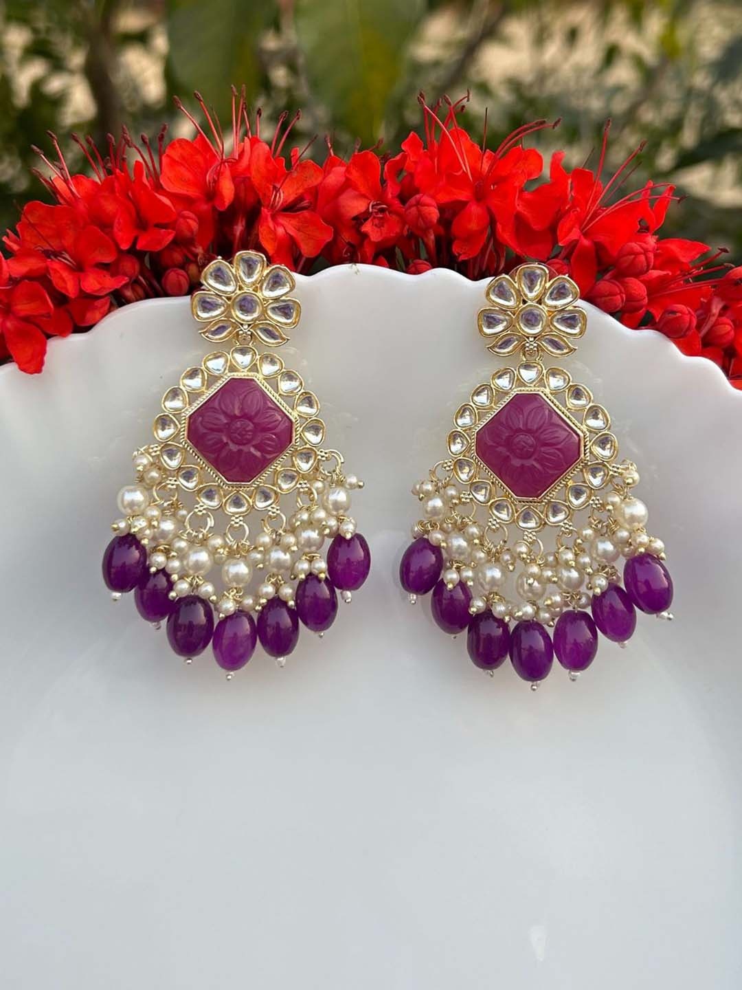 

LAIDA Gold-Plated Studded Classic Chandbalis