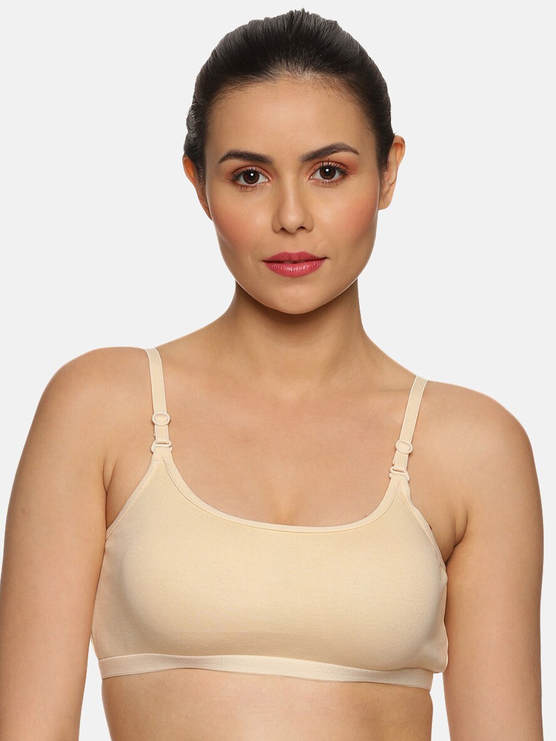 

NOT YET by us Medium Coverage Non-Wired Non-Padded Everyday Cotton Bra All Day Comfort, Cream