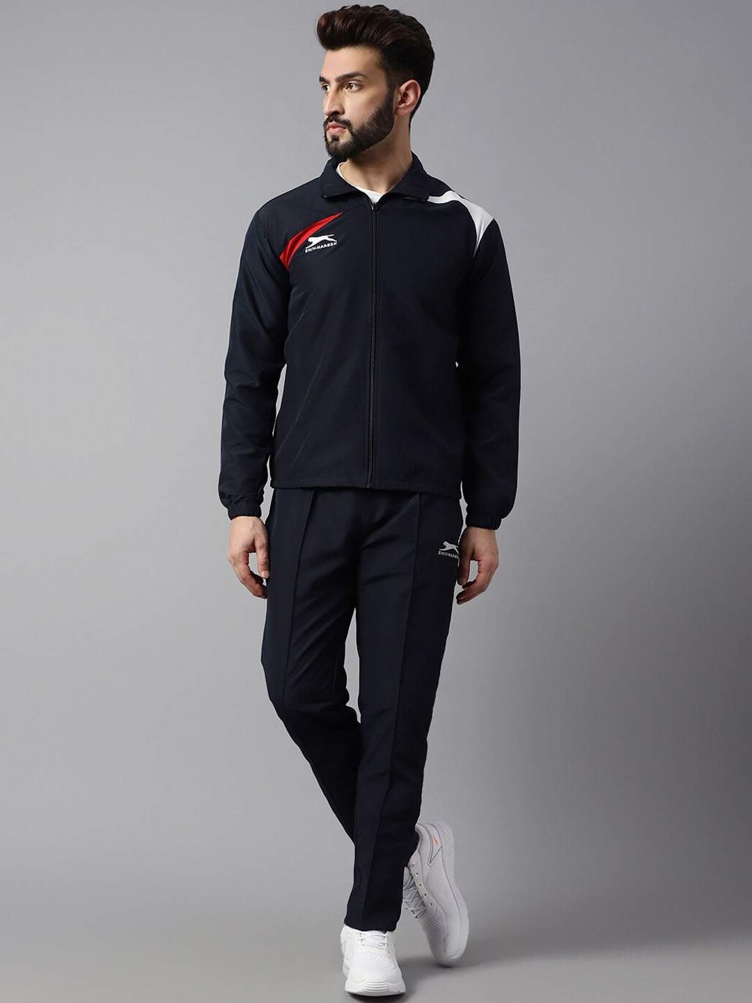 

Shiv Naresh Mock Collar Sports Tracksuits, Black