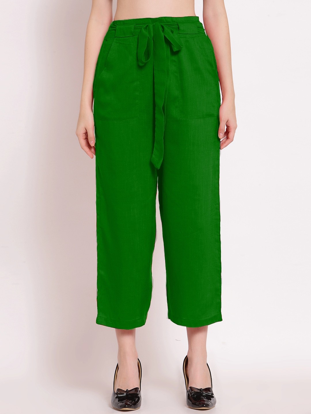 

PATRORNA Women Smart Fit Culottes Trousers, Green